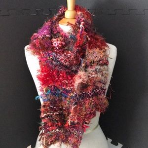Hand knit long scarf